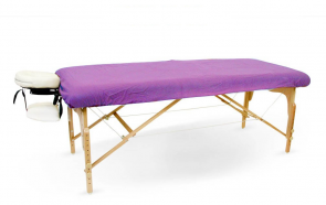 Lençol Ajustável de Flanela - Roxo