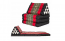 Almofada Tailandesa Triangular com 3 Secções - Preto / Vermelho